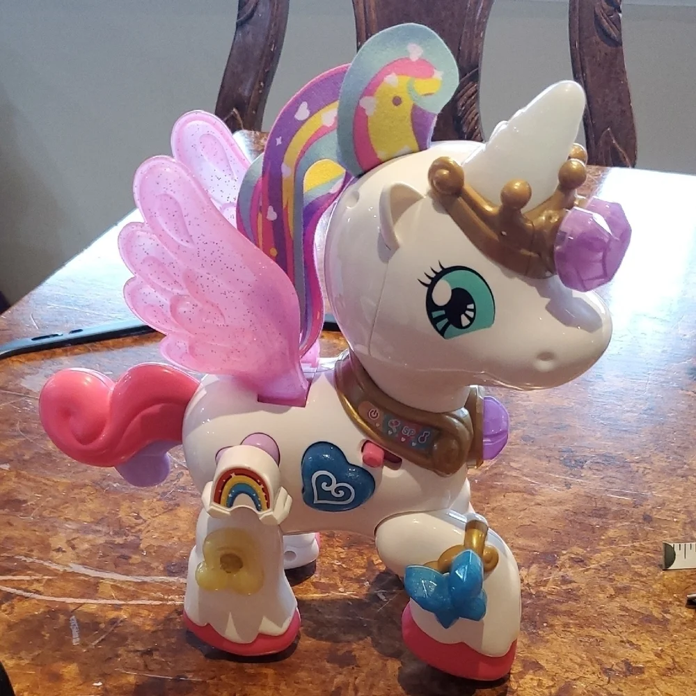 Magical Pink and White Unicorn Toy